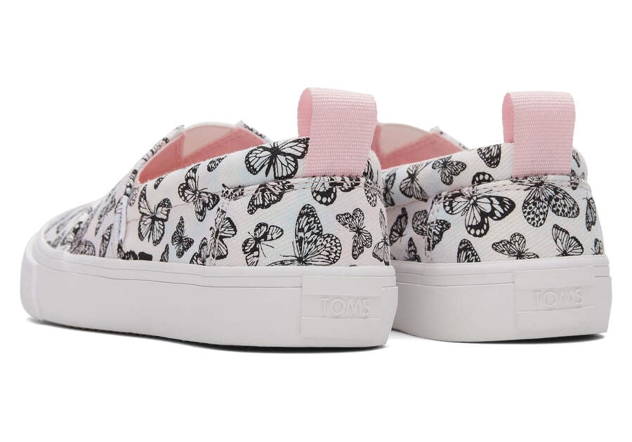 Toms Youth Fenix Slip-On Butterflies Tie Dye Twill Gyerek Tornacipő Rózsaszín Magyarország | HU925-006