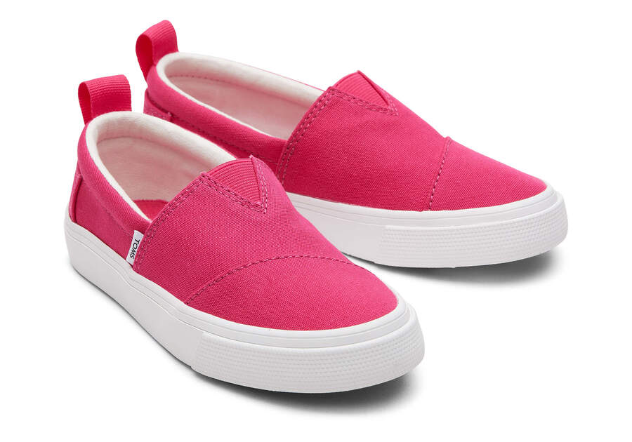 Toms Youth Fenix Slip-On Vászon Gyerek Tornacipő Sötétrózsaszín Magyarország | HU420-029