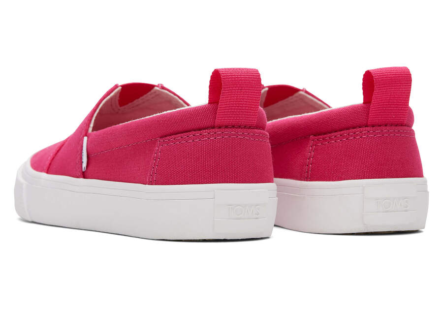 Toms Youth Fenix Slip-On Vászon Gyerek Tornacipő Sötétrózsaszín Magyarország | HU420-029