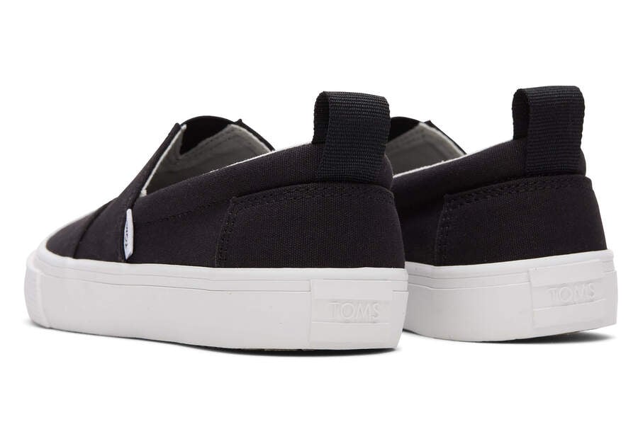 Toms Youth Fenix Slip-On Vászon Gyerek Tornacipő Fekete Magyarország | HU848-178