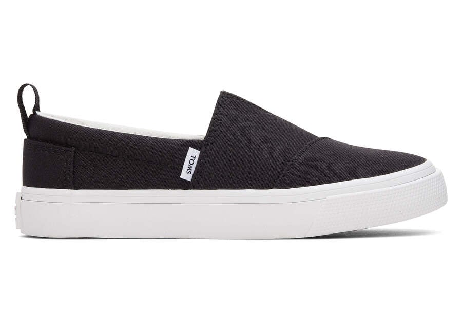 Toms Youth Fenix Slip-On Vászon Gyerek Tornacipő Fekete Magyarország | HU848-178