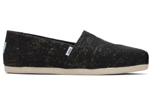 Toms Alpargata Metallic Linen Női Alpargatas Fekete Metal Magyarország | HU864-559