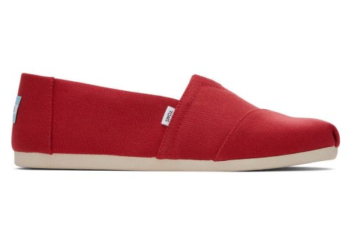 Toms Alpargata Recycled Pamut Vászon Férfi Alpargatas Piros Magyarország | HU348-561