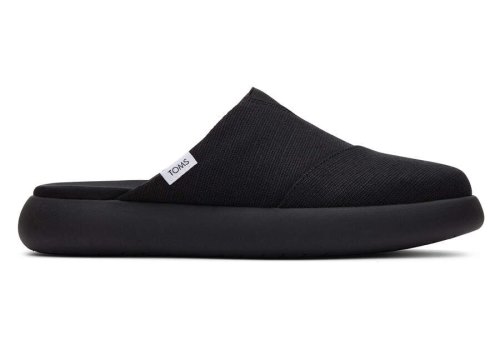 Toms Mallow Mule Heritage Vászon Női Mule Cipő Fekete Magyarország | HU204-051