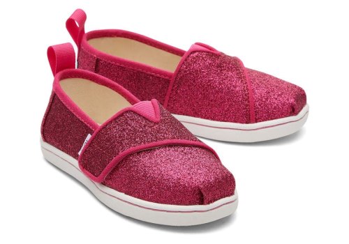 Toms Tiny Alpargata Glitter Gyerek Alpargatas Sötétrózsaszín Magyarország | HU128-187