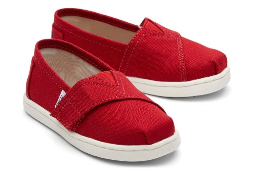 Toms Tiny Alpargata Vászon Gyerek Alpargatas Piros Magyarország | HU413-825