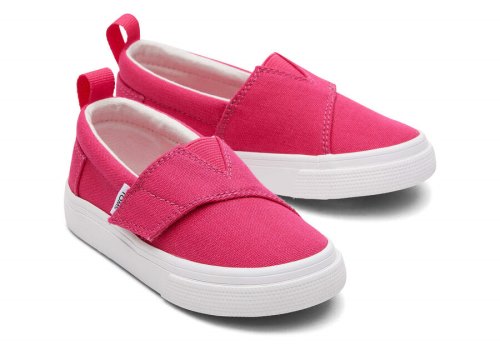 Toms Tiny Fenix Slip-On Vászon Gyerek Tornacipő Sötétrózsaszín Magyarország | HU940-245