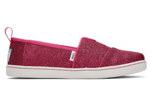 Toms Youth Alpargata Glitter Gyerek Alpargatas Sötétrózsaszín Magyarország | HU314-587