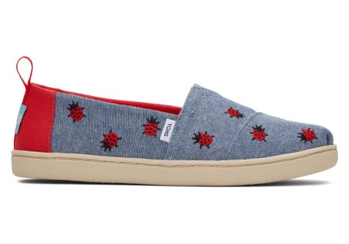 Toms Youth Alpargata Lucky Ladybugs Gyerek Alpargatas Kék Magyarország | HU840-751