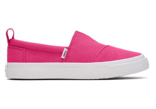 Toms Youth Fenix Slip-On Vászon Gyerek Tornacipő Sötétrózsaszín Magyarország | HU420-029